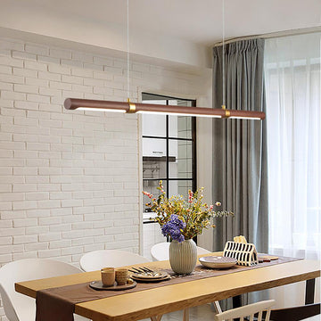 1-Light Kitchen Island Light Modern Linear LED Pendant Light